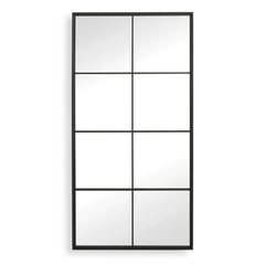 Rousseau Black Iron Window Mirror - Ornate Home