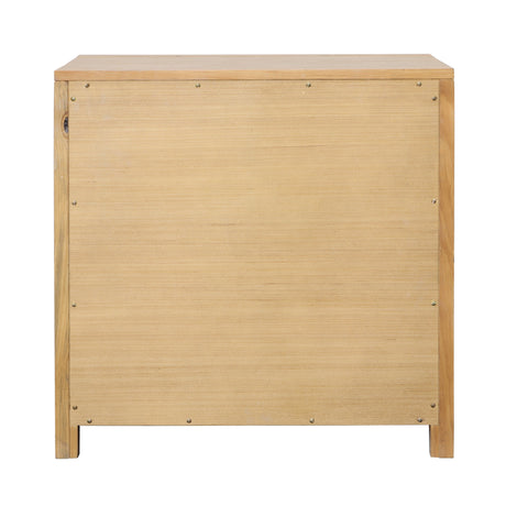 Roux Light Gray Warm Wash Nightstand Double Drawer - Ornate Home