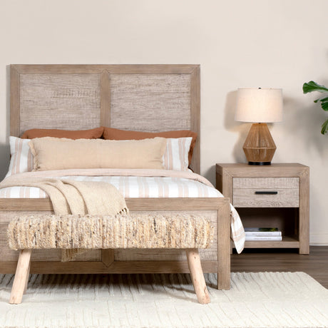 Roux Light Gray Warm Wash Nightstand - Ornate Home