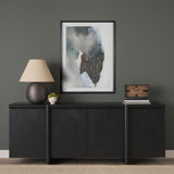 Rowan Black Oak Wood Closed 4 Door Sideboard - Ornate Home