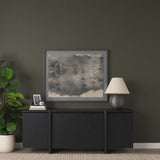 Rowan Black Oak Wood Closed 4 Door Sideboard - Ornate Home