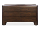 Rowan Dark Brown 6 Drawer Dresser - Ornate Home