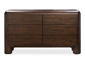Rowan Dark Brown 6 Drawer Dresser - Ornate Home