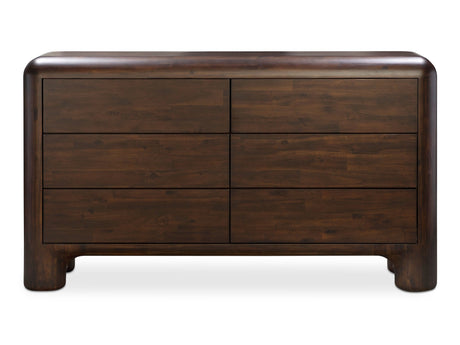 Rowan Dark Brown 6 Drawer Dresser - Ornate Home