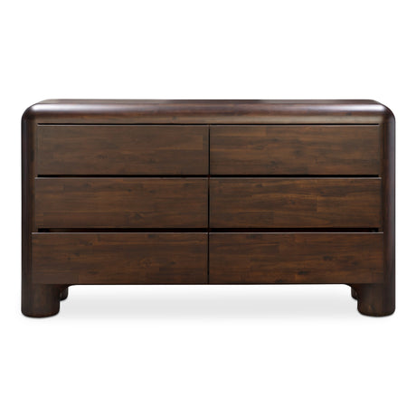 Rowan Dark Brown 6 Drawer Dresser - Ornate Home