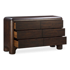Rowan Dark Brown 6 Drawer Dresser - Ornate Home
