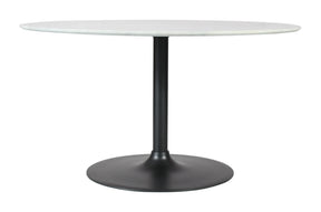 Rowan Gun Metal 42 Round Marble Dining Table - Ornate Home