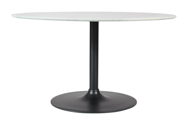 Rowan Gun Metal 42 Round Marble Dining Table - Ornate Home