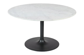 Rowan Gun Metal 54 Round Marble Dining Table - Ornate Home