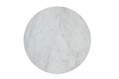 Rowan Gun Metal 54 Round Marble Dining Table - Ornate Home
