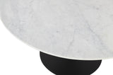 Rowan Gun Metal 54 Round Marble Dining Table - Ornate Home