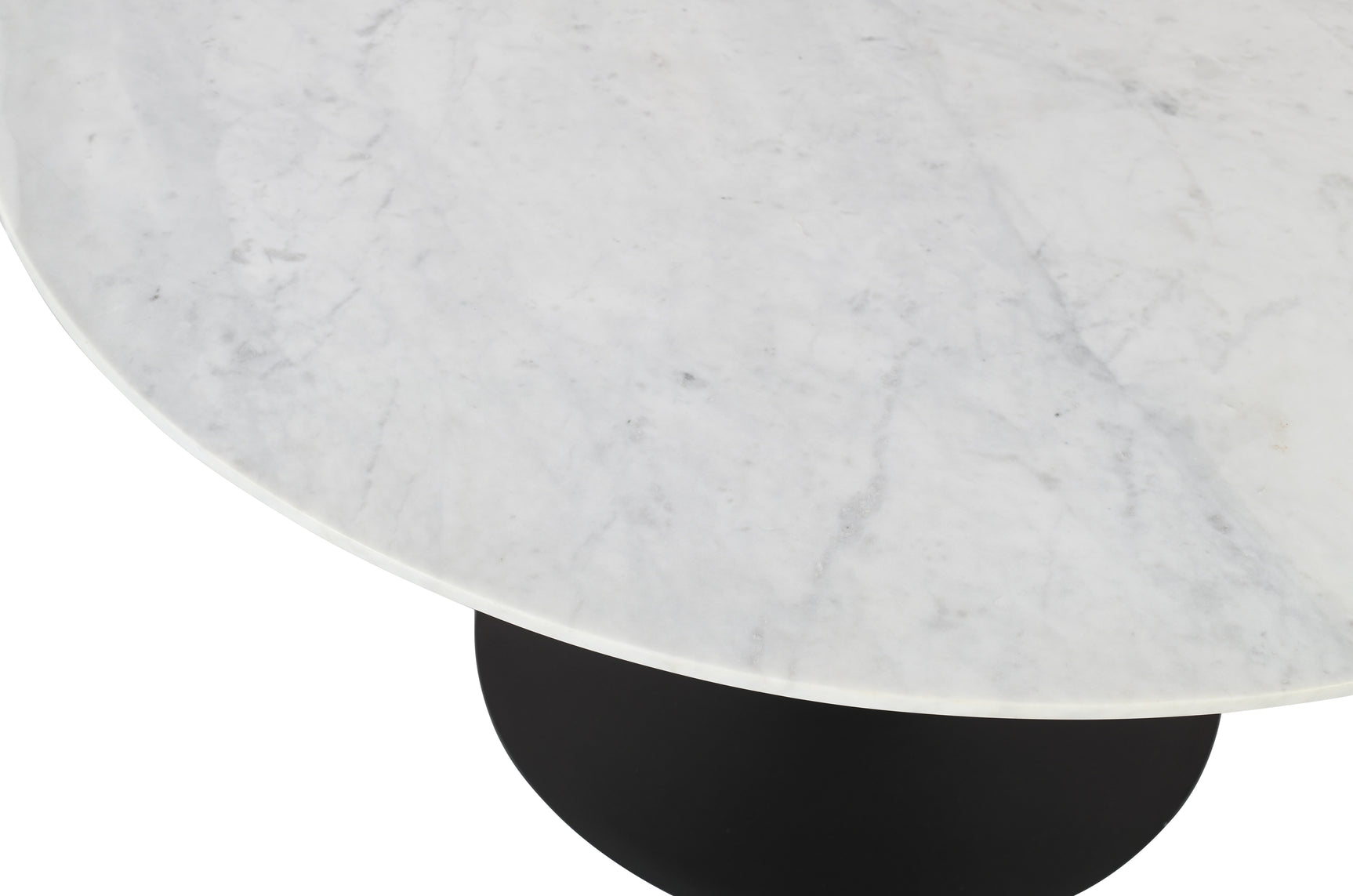 Rowan Gun Metal 54 Round Marble Dining Table - Ornate Home