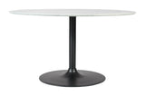 Rowan Gun Metal 54 Round Marble Dining Table - Ornate Home