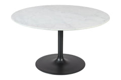 Rowan Gun Metal/Green 54 Round Marble Dining Table w/ 4 Landon Chairs - Ornate Home