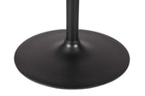 Rowan Gun Metal/Grey 42 Round Marble Dining Table w/ 4 Landon Chairs - Ornate Home