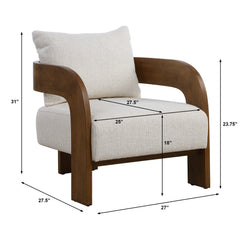 Rowan Ivory Accent Chair - Ornate Home