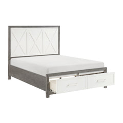Rowan Ivory/Gray 4-Piece Queen Bedroom Set - Ornate Home