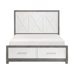 Rowan Ivory/Gray 4-Piece Queen Bedroom Set - Ornate Home