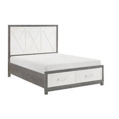 Rowan Ivory/Gray 4-Piece Queen Bedroom Set - Ornate Home