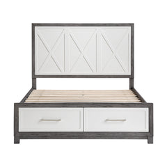 Rowan Ivory/Gray 4-Piece Queen Bedroom Set - Ornate Home