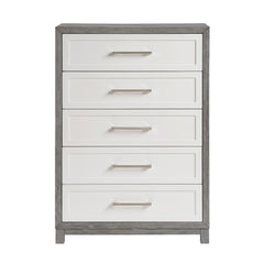 Rowan Ivory/Gray 5-Piece Queen Bedroom Set - Ornate Home