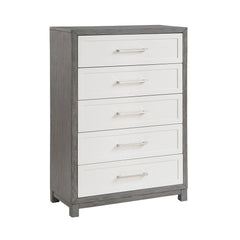 Rowan Ivory/Gray 5-Piece Queen Bedroom Set - Ornate Home