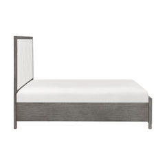 Rowan Ivory / Gray King Platform Bed w/Footboard Storage - Ornate Home
