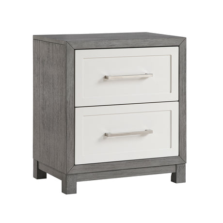 Rowan Ivory / Gray Nightstand - Ornate Home