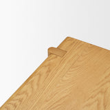 Rowan Light Brown Oak Wood Bench - Ornate Home
