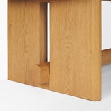 Rowan Light Brown Oak Wood Bench - Ornate Home