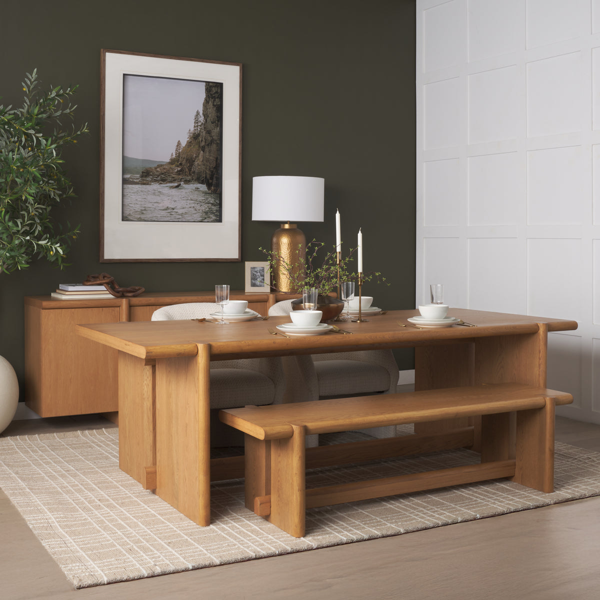Rowan Light Brown Rectangular Dining Table - Ornate Home