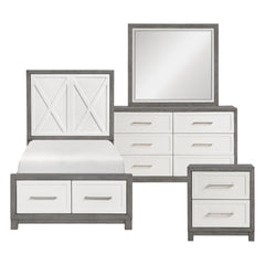 Rowan Silver 4pc Bedroom Set - Ornate Home