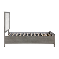 Rowan Silver Twin Platform Bed With Footboard Storage - Ornate Home