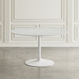 Rowan White 42 Round Marble Dining Table - Ornate Home