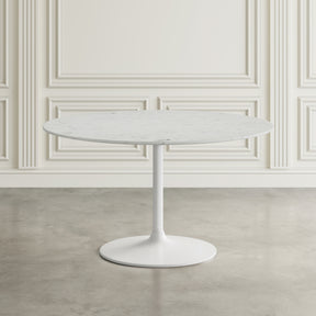 Rowan White 42 Round Marble Dining Table - Ornate Home