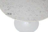 Rowan White 42 Round Marble Dining Table - Ornate Home