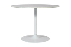 Rowan White 54 Round Marble Dining Table - Ornate Home