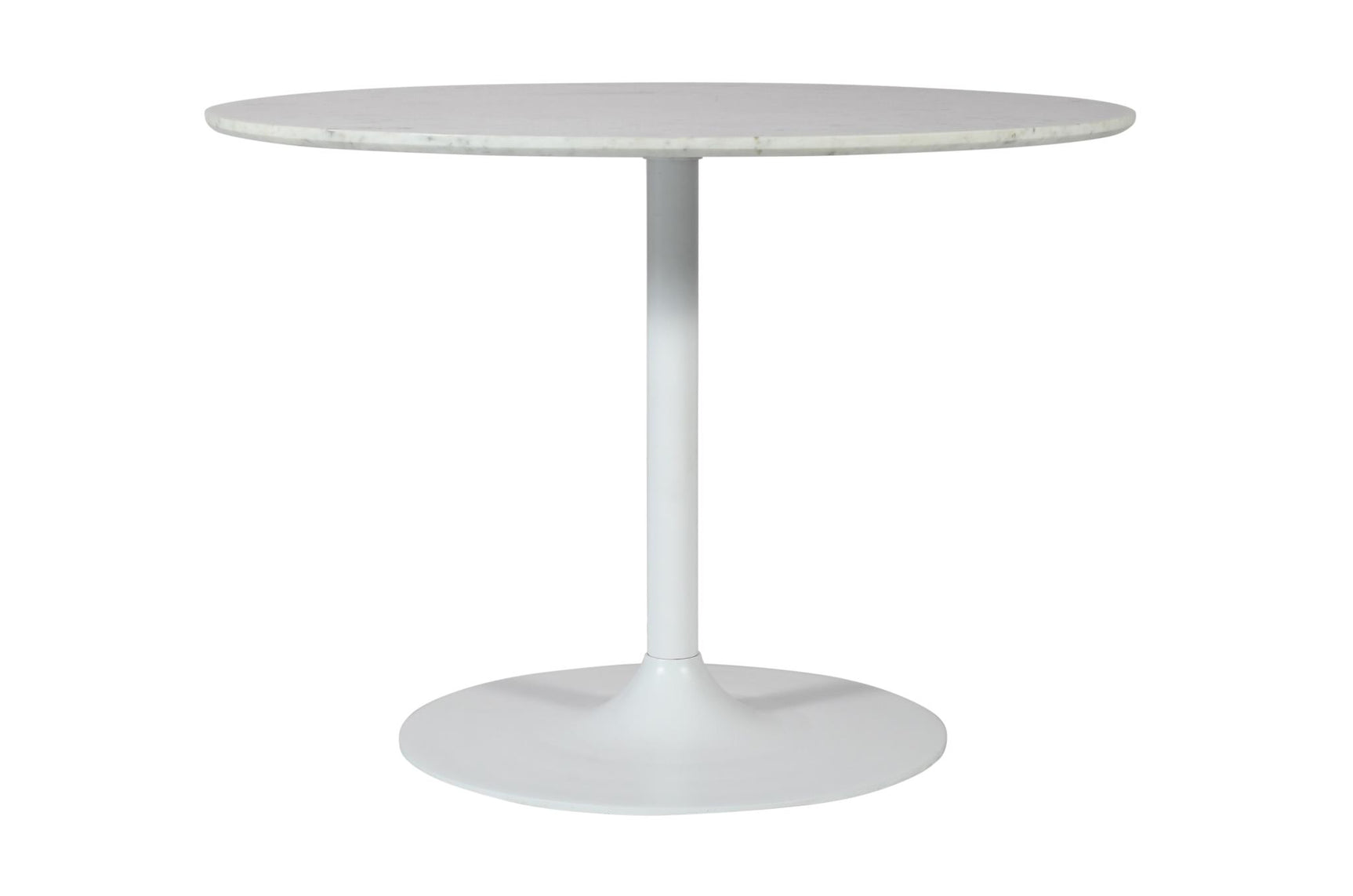 Rowan White/Natural 54 Round Marble Dining Table w/ 4 Landon Chairs - Ornate Home