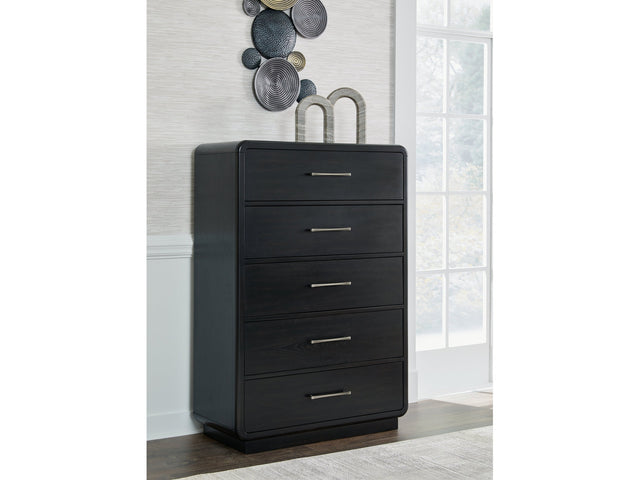 Rowanbeck Black Chest of Drawers (Online Special Price) - Ornate Home
