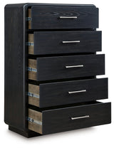 Rowanbeck Black Chest of Drawers (Online Special Price) - Ornate Home