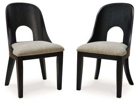 Rowanbeck Gray/Black Dining Room Chair (Set of 2) - Ornate Home