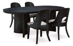 Rowanbeck Black Dining Room Set / 5pc - Ornate Home