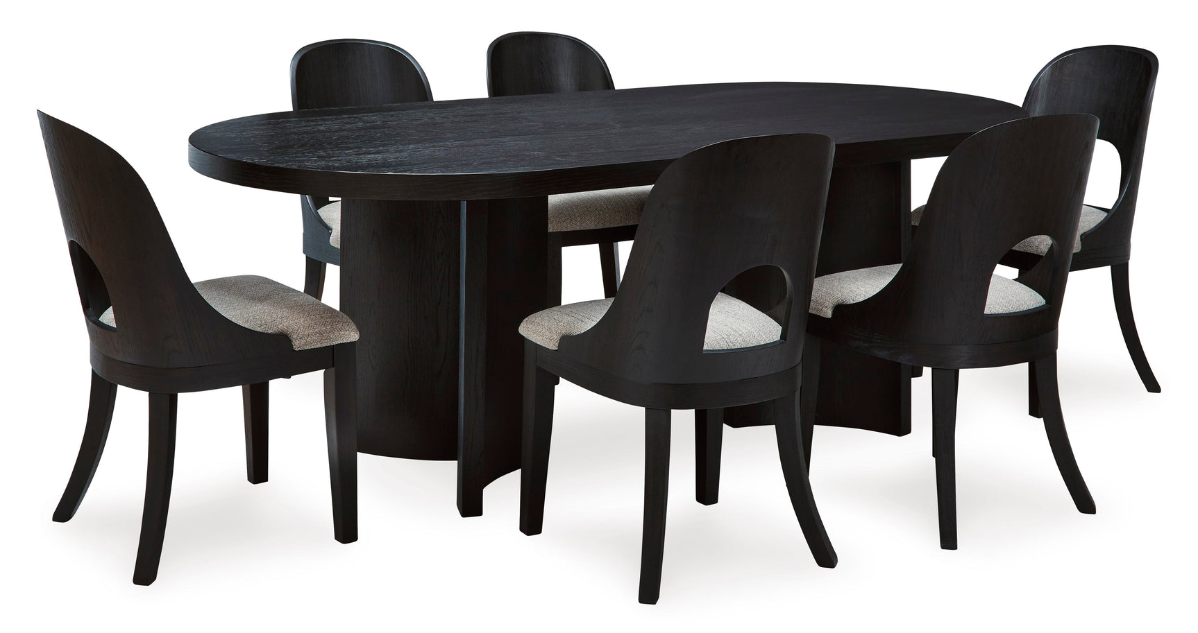Rowanbeck Black Dining Room Set / 7pc (Online Special Price) - Ornate Home