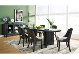 Rowanbeck Black Dining Room Set / 7pc - Ornate Home