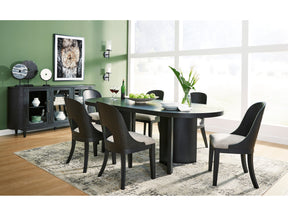 Rowanbeck Black Dining Room Set / 7pc - Ornate Home