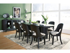 Rowanbeck Black Dining Room Set / 9pc (Online Special Price) - Ornate Home