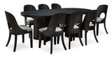 Rowanbeck Black Dining Room Set / 9pc (Online Special Price) - Ornate Home