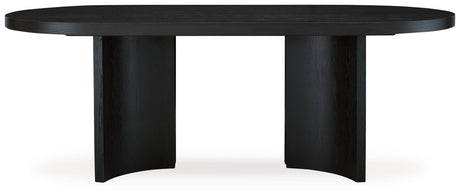 Rowanbeck Black Dining Table - Ornate Home