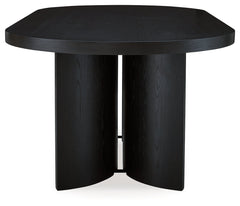 Rowanbeck Black Dining Table - Ornate Home
