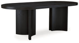Rowanbeck Black Dining Table - Ornate Home